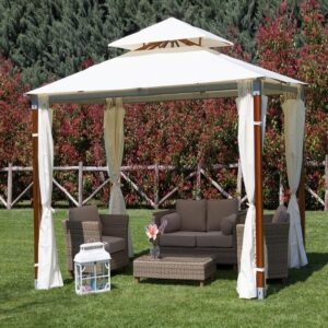 GAZEBO MOD. TOP IN LEGNO E ALLUMINIO MT 3X4