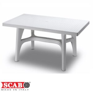 SCAB TAVOLO MOD. INTRECCIATO BIANCO 140X80
