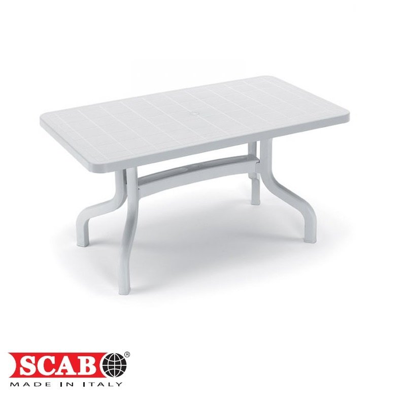 SCAB TAVOLO RIBALTO MOD. CONTRACT BIANCO 140X80