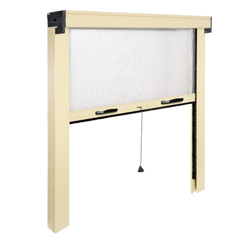 ZANZARIERA AVVOLGIBILE VERTICALE PER BALCONE IRS-CE AVORIO 100X250