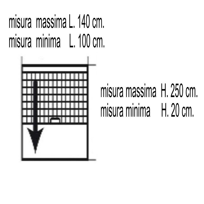 ZANZARIERA AVVOLGIBILE VERTICALE PER BALCONE IRS-CE AVORIO 140X250 - immagine 4