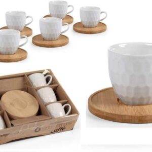 SET SEI TAZZINE C/PIATTINI BAMBOO