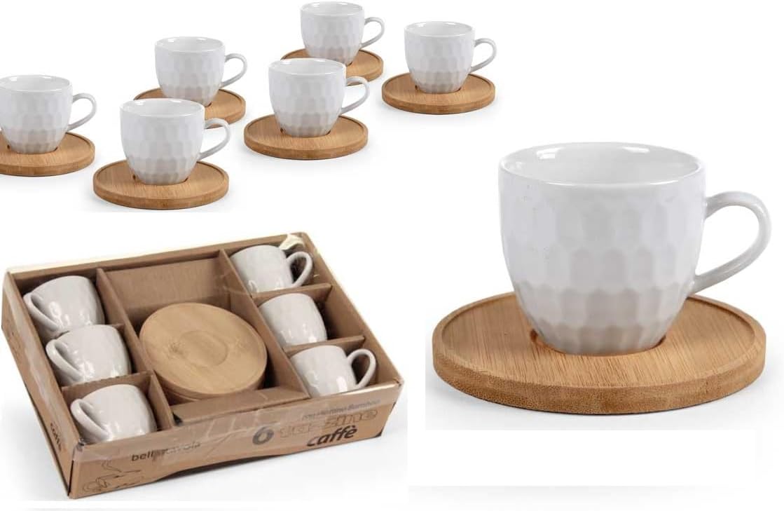 SET SEI TAZZINE C/PIATTINI BAMBOO SET SEI TAZZINE C/PIATTINI BAMBOO