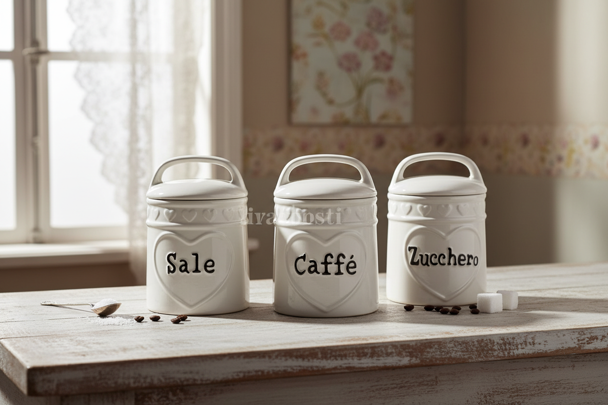 SET TRE BARATTOLI IIN CERAMICA