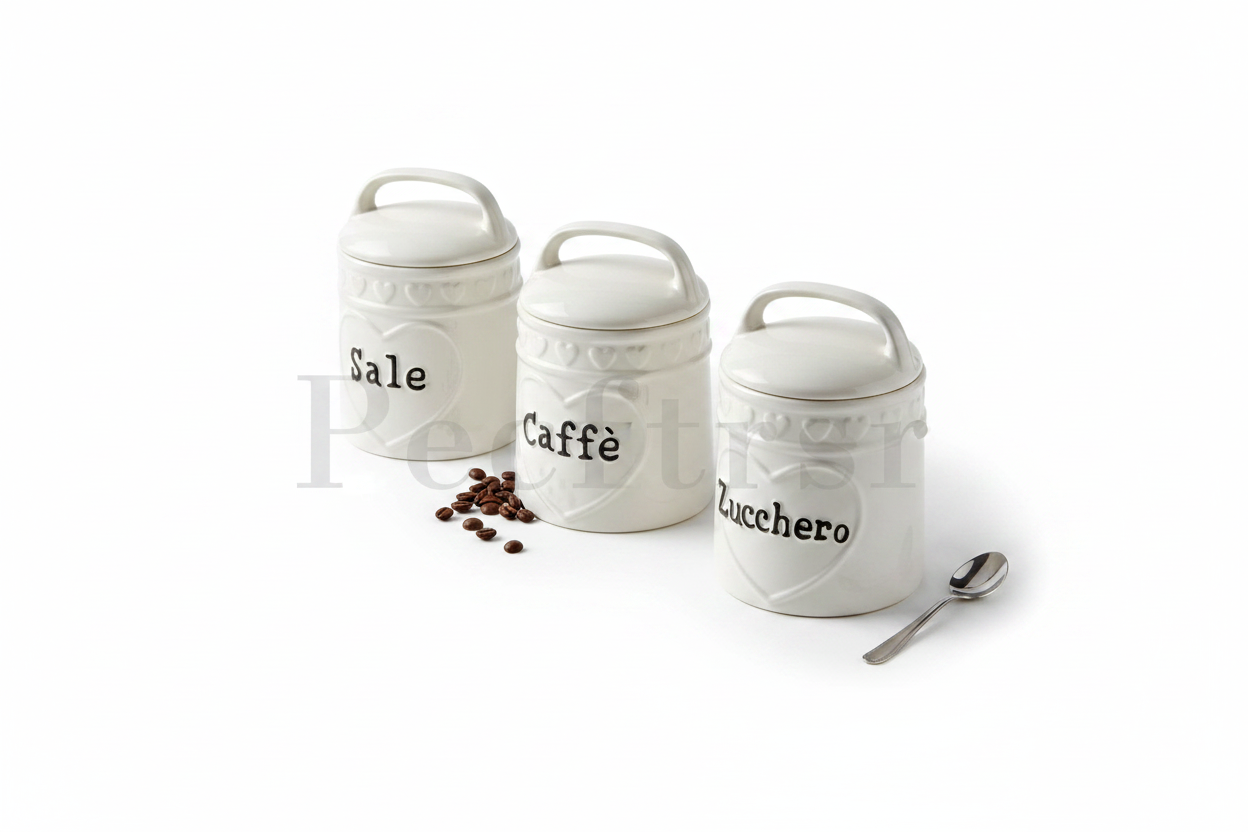 SET TRE BARATTOLI IIN CERAMICA