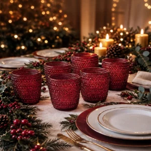 SEI BICCHIERI "DOTIA" RAD CHRISTMAS