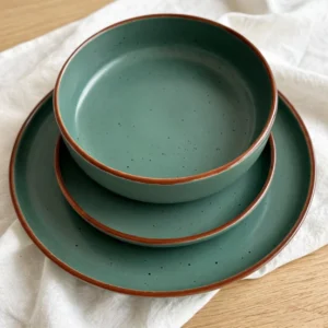 SERV. PIATTI 18 PZ VERDE PETROLIO