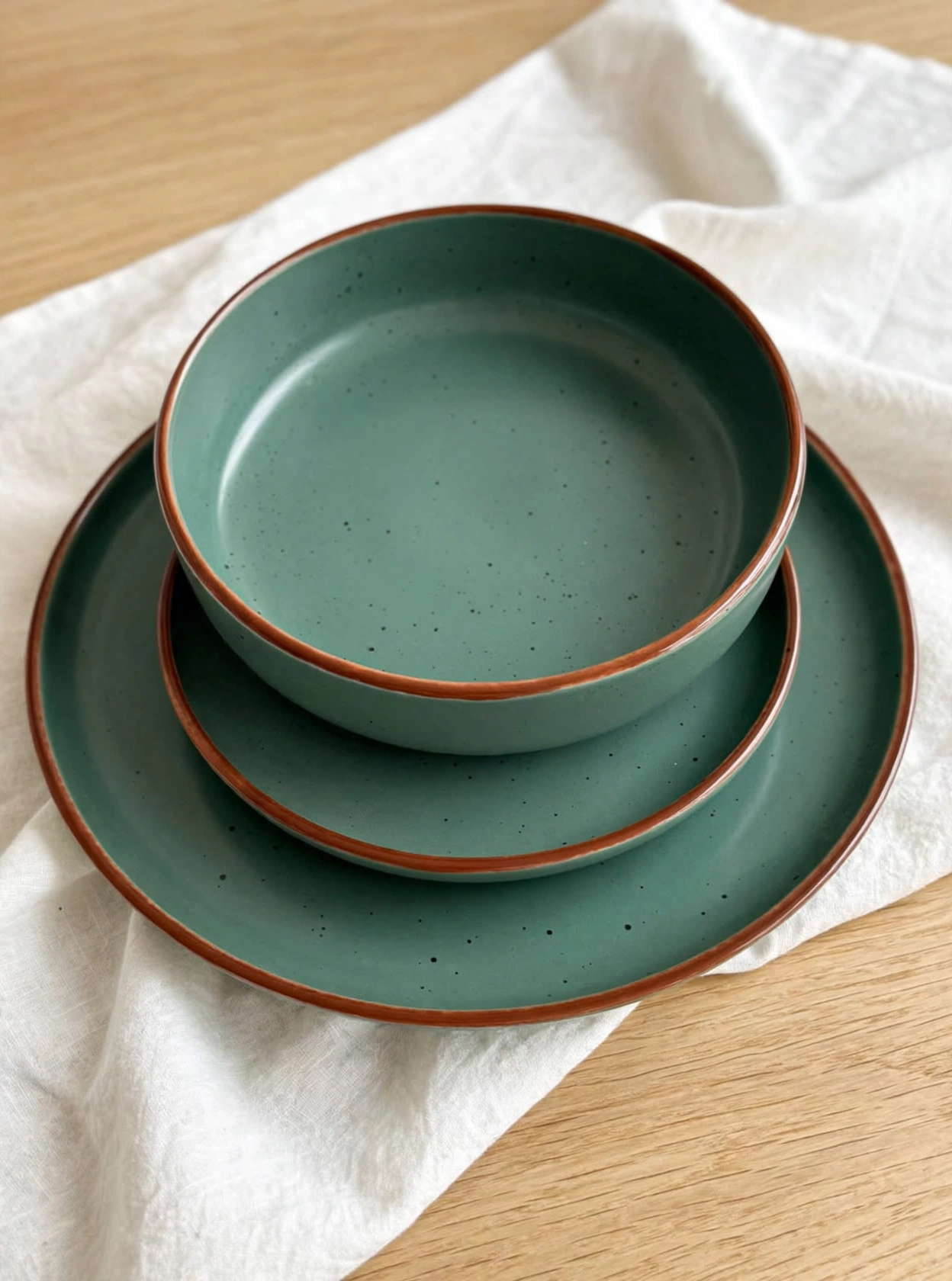 SERV. PIATTI 18 PZ VERDE PETROLIO