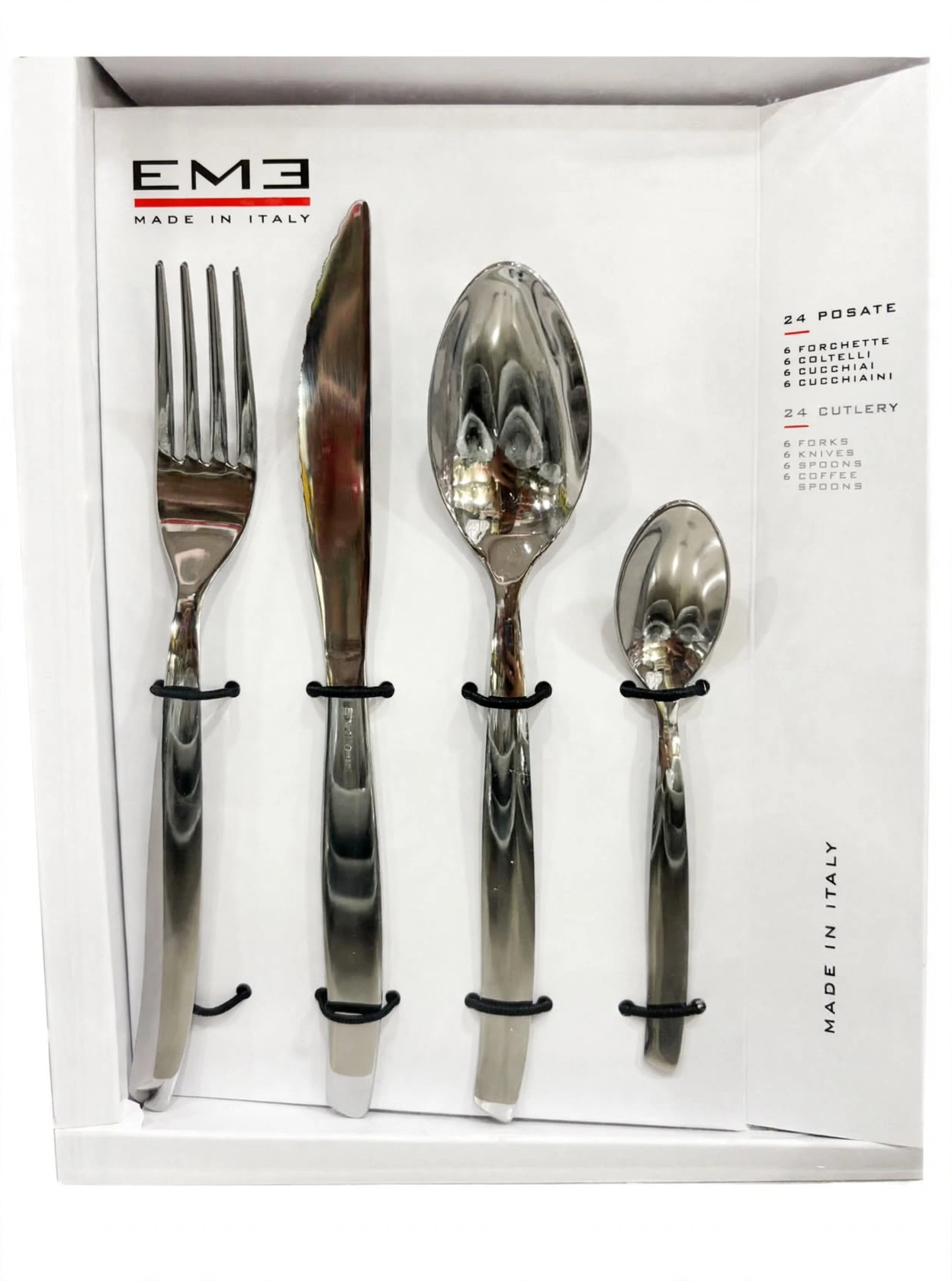 24 POSATE "EME" IN ACCIAO INOX