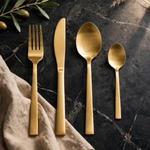 KASAVIVA 24 POSATE INOX ORO SATINATO