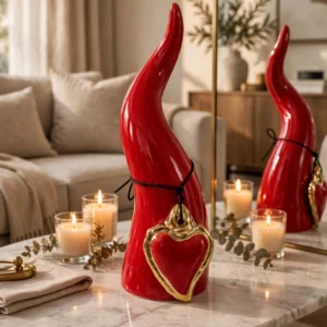 CORNO ROSSO CON CUORE SACRO