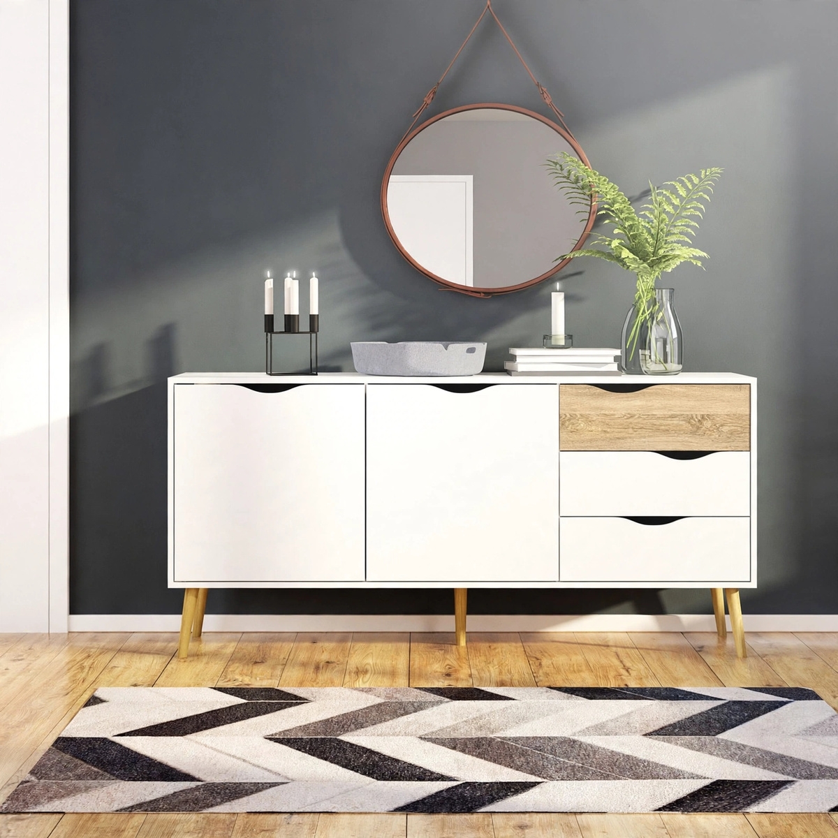 KIT CREDENZA OSLO 2A+3C 1