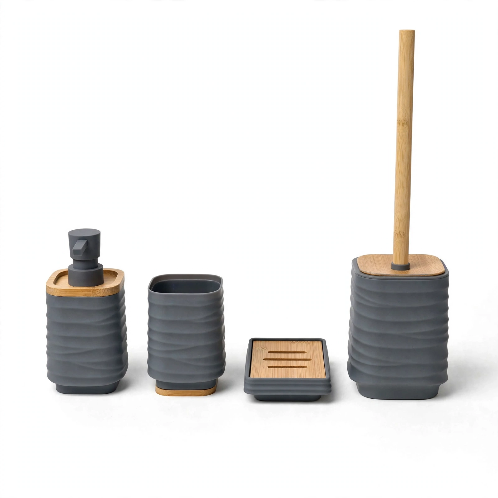 FERIDRAS LINEA DA BAGNO "ALABAMA" IN ABS E BAMBOO GRIGIO