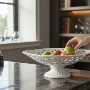 SIROTIME CENTROTAVOLA IN CERAMICA BIANCO