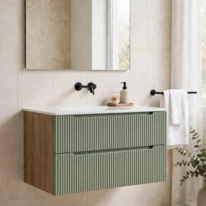 MOBILE DA BAGNO "CANNET" ROVERE/VERDE