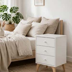 KIT COMODINO TRE CASSETTI BIANCO "SWEET"