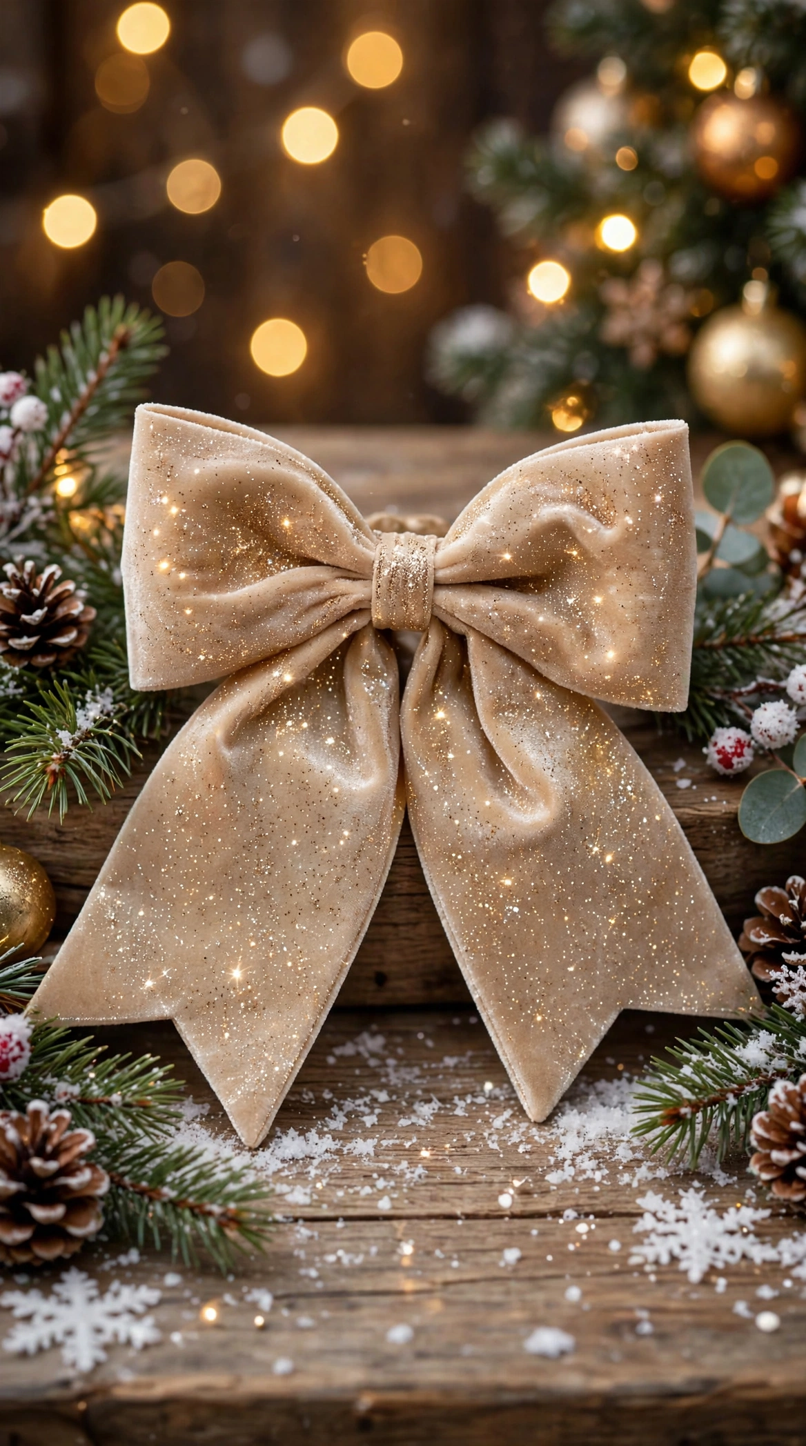 FIOCCO GLITTERATO ORO