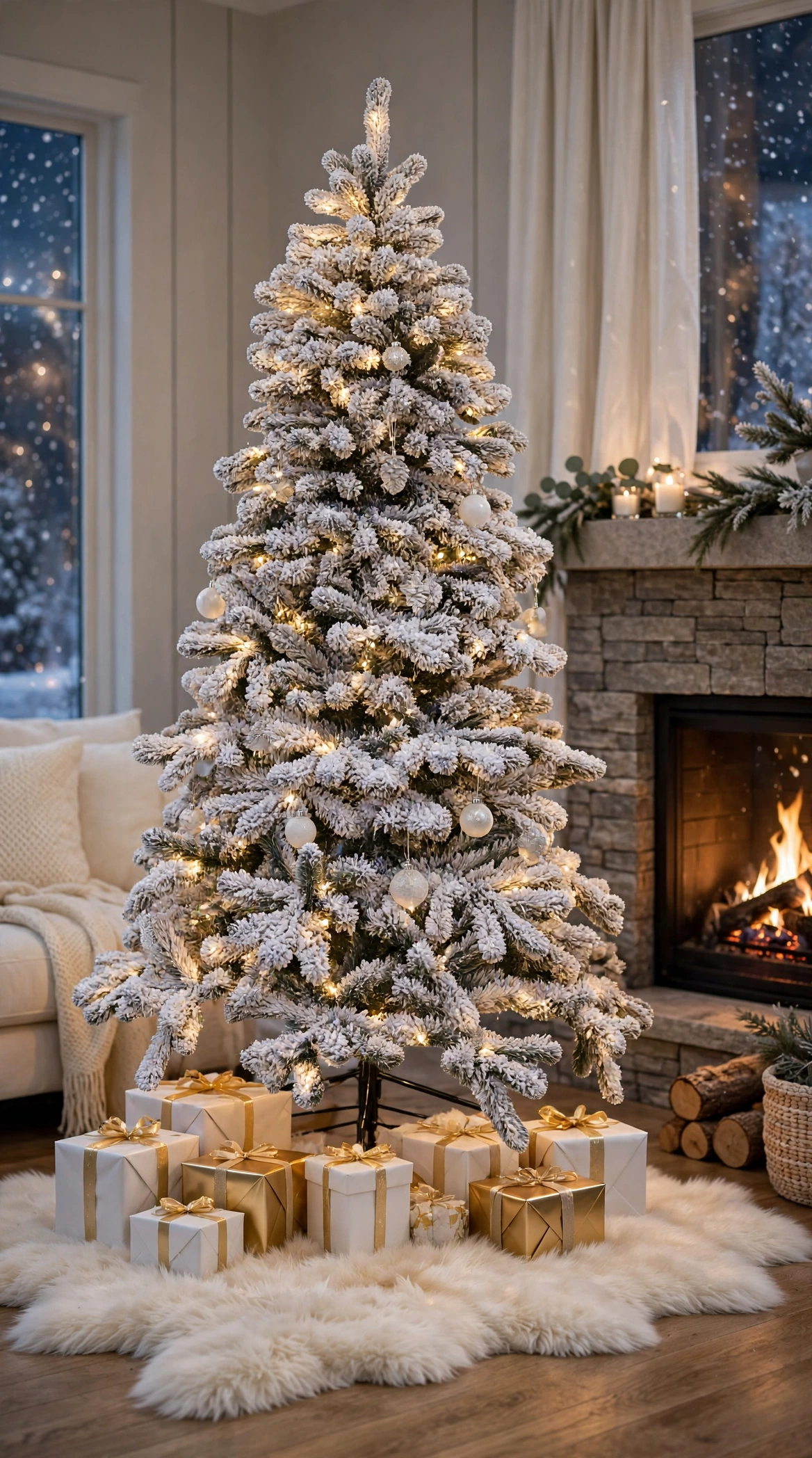 ALBERO DI NATALE "ALASKA" INNEVATO