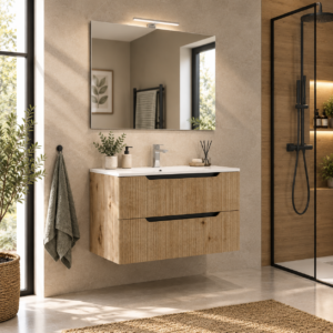 MOBILE DA BAGNO "CANNET" ROVERE 80 CM