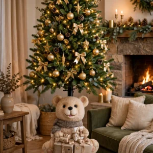 BASE ALBERO "ORSETTO" BEIGE E ORO