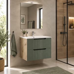 MOBILE DA BAGNO "CANNET" ROVERE/VERDE