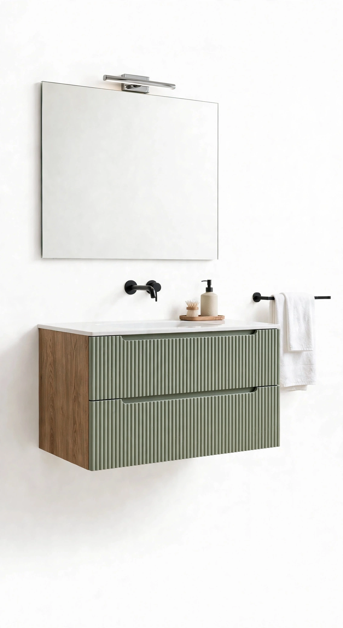 MOBILE DA BAGNO "CANNET" ROVERE/VERDE